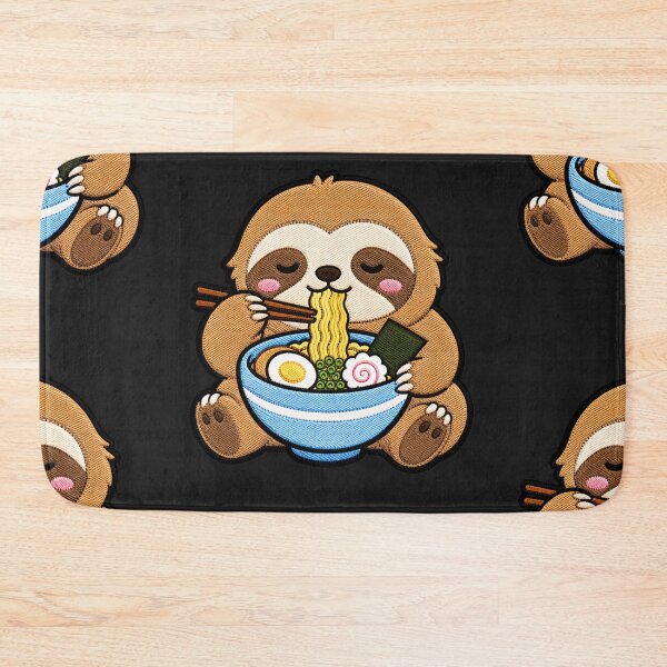 Item preview, Sloth Ramen Embroidery Patch | Cute Kawaii Sloth Noodle Lover designed and sold by ColorSplash123.