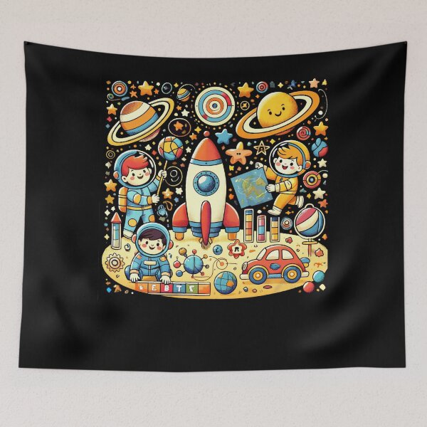 Item preview, Rocket Planet Classroom Pattern designed and sold by SiarheiYur.