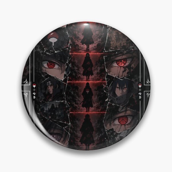 Item preview, Uchiha Legacy – Bloodline of Tragedy Anime Wall Art | Dark Red Moon Ninja Poster designed and sold by Dyan4.