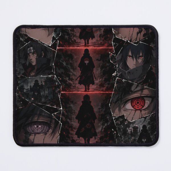 Item preview, Uchiha Legacy – Bloodline of Tragedy Anime Wall Art | Dark Red Moon Ninja Poster designed and sold by Dyan4.