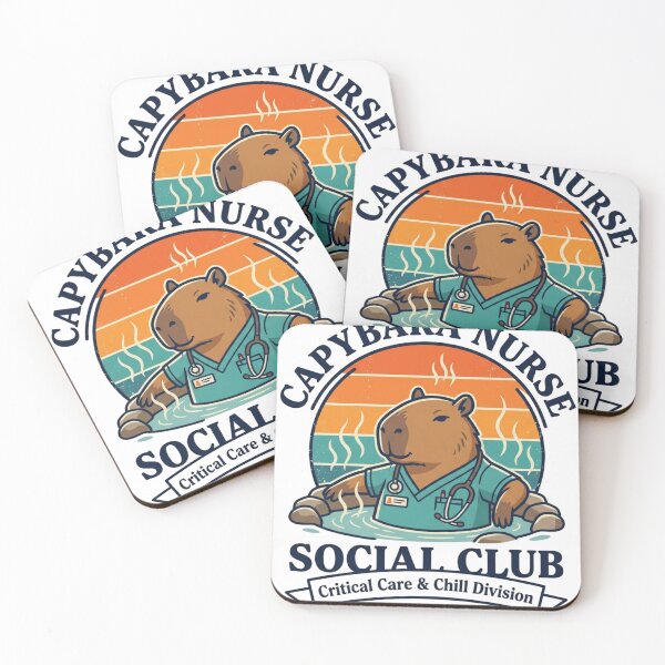 Item preview, Capybara Nurse Social Club Shirt Funny Nursing Gift Critical Care Nurse Tee Cute Capybara Medical Humor Classic T-Shirt  designed and sold by podlook.