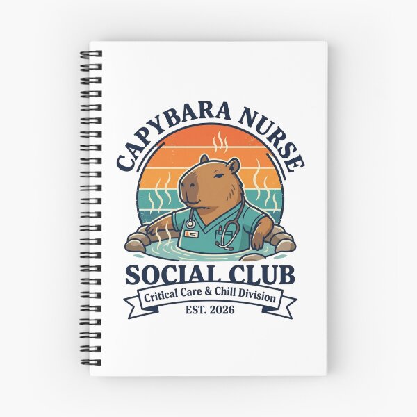 Item preview, Capybara Nurse Social Club Shirt Funny Nursing Gift Critical Care Nurse Tee Cute Capybara Medical Humor Classic T-Shirt  designed and sold by podlook.