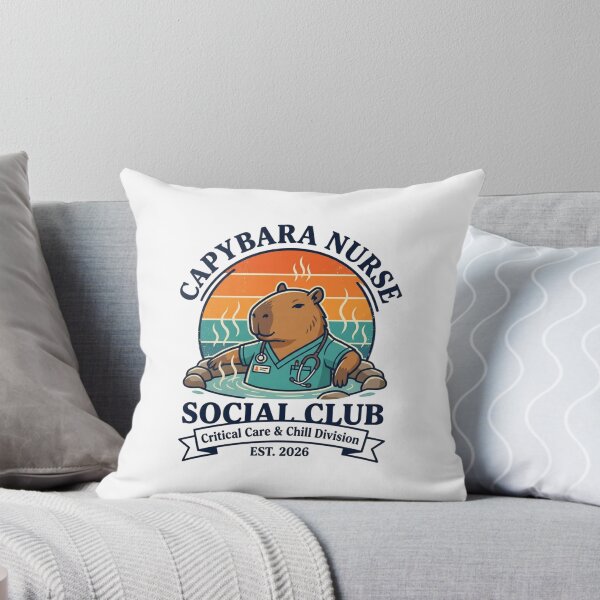 Item preview, Capybara Nurse Social Club Shirt Funny Nursing Gift Critical Care Nurse Tee Cute Capybara Medical Humor Classic T-Shirt  designed and sold by podlook.