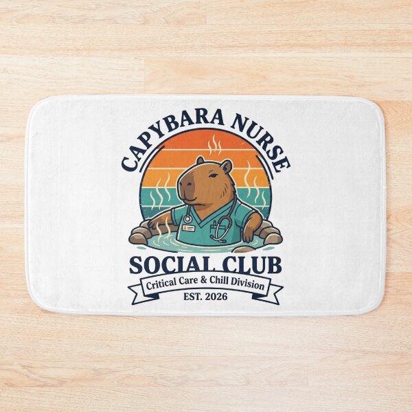 Item preview, Capybara Nurse Social Club Shirt Funny Nursing Gift Critical Care Nurse Tee Cute Capybara Medical Humor Classic T-Shirt  designed and sold by podlook.