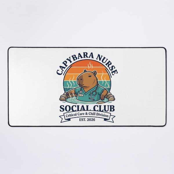 Item preview, Capybara Nurse Social Club Shirt Funny Nursing Gift Critical Care Nurse Tee Cute Capybara Medical Humor Classic T-Shirt designed and sold by podlook.