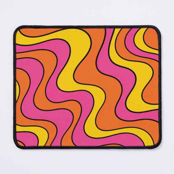 Item preview, 70s Retro Swirl Wave Pattern Hot Pink Orange Yellow Design designed and sold by DjFreeq.