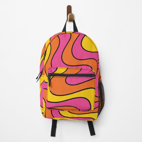 Item preview, 70s Retro Swirl Wave Pattern Hot Pink Orange Yellow Design designed and sold by DjFreeq.