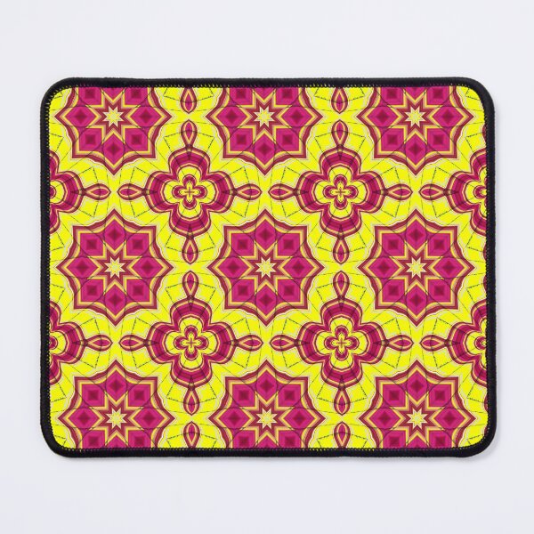 Item preview, Vibrant Pink and Yellow Kaleidoscope Geometric Pattern designed and sold by ScreenPin.