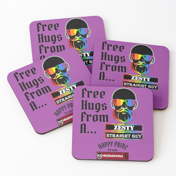 Item preview, Free Hugs Zesty Straight Guy (Purple) *More Colors Available in Collection designed and sold by OnlyDadsForReal.