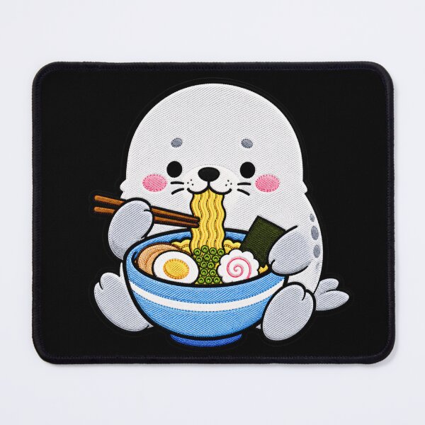 Item preview, Seal Ramen Embroidery Patch | Cute Kawaii Seal Noodle Lover designed and sold by ColorSplash123.