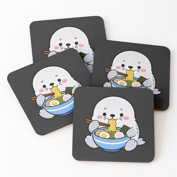 Item preview, Seal Ramen Embroidery Patch | Cute Kawaii Seal Noodle Lover designed and sold by ColorSplash123.
