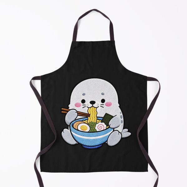 Item preview, Seal Ramen Embroidery Patch | Cute Kawaii Seal Noodle Lover designed and sold by ColorSplash123.
