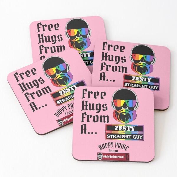 Item preview, Free Hugs Zesty Straight Guy (Pink) *More Colors Available in Collection designed and sold by OnlyDadsForReal.