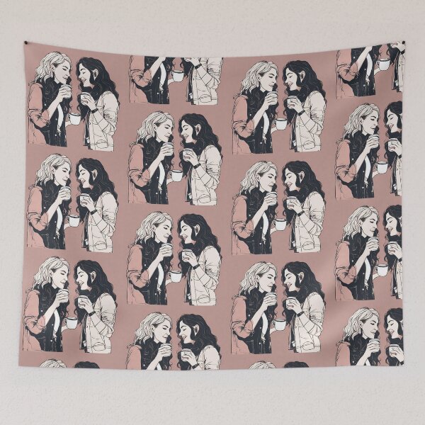 Item preview, Cozy Couple Love Illustration Design designed and sold by MMV2612.