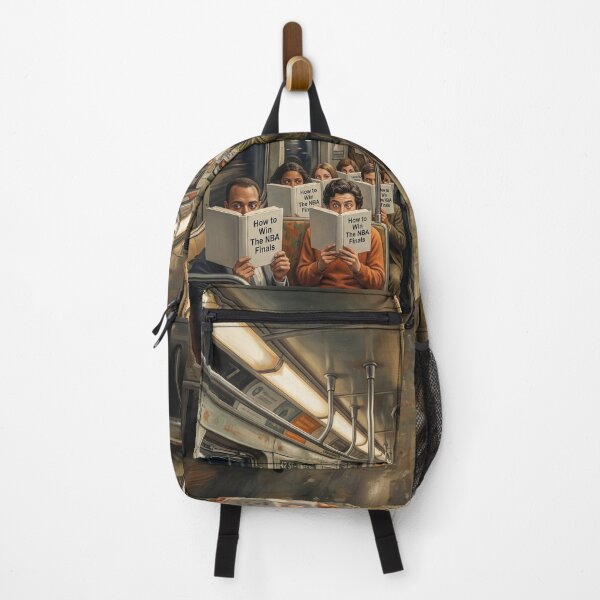 Item preview, NYC Subway Commuters Reading NBA Finals Book designed and sold by Home Decor Art.