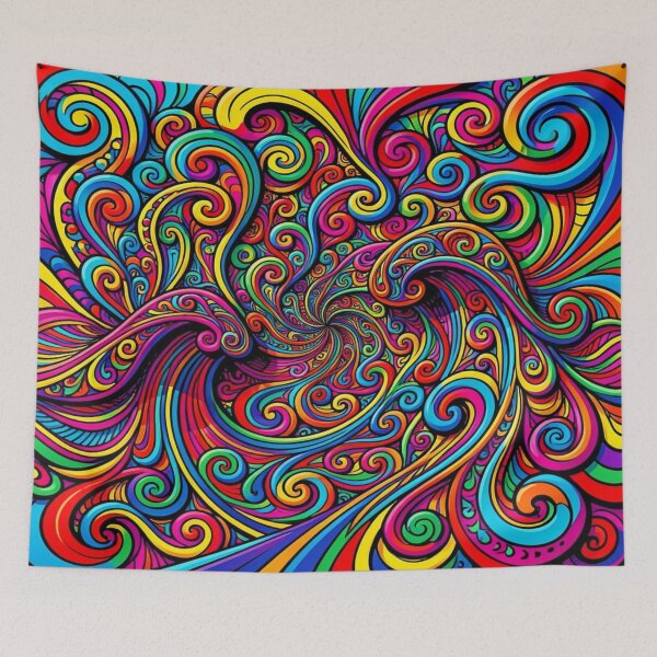 Item preview, Psychedelic Pop Art pattern inspired by Andy Warhol in a color-intensive abstract style. designed and sold by FotoworldEdel.