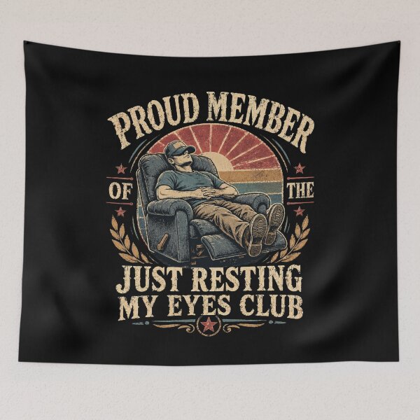 Item preview, Proud Member Of The Just Resting My Eyes Club Napping Dad Grandpa Relaxation designed and sold by FormalDehyena.