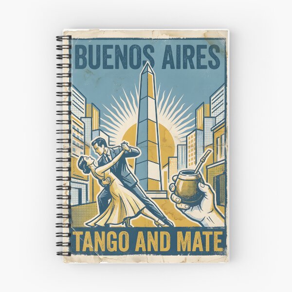 Item preview, Vintage Buenos Aires Tango Mate Travel Poster Art designed and sold by EKHOAISTORE.