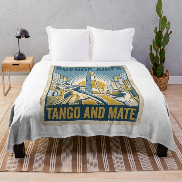 Item preview, Vintage Buenos Aires Tango Mate Travel Poster Art designed and sold by EKHOAISTORE.