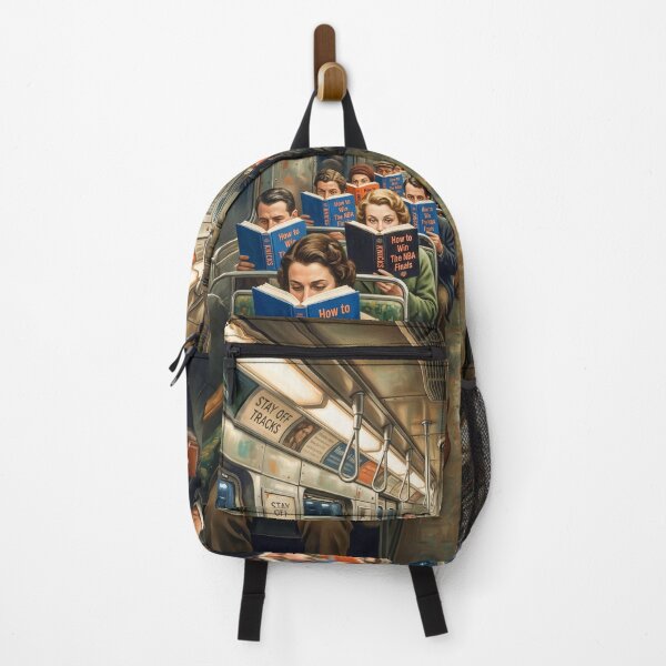 Item preview, NYC Subway Commuters Reading NBA Finals Book designed and sold by Home Decor Art.