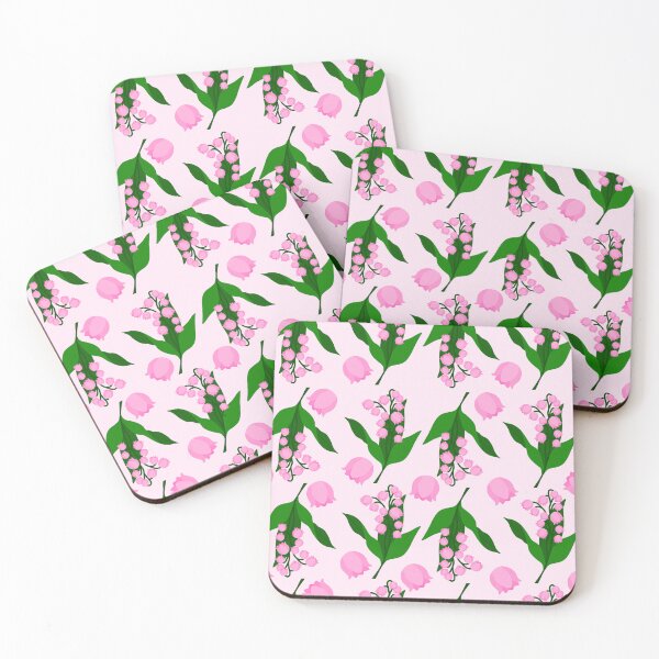 Item preview, Pink Lily of the Valley Floral Seamless Pattern designed and sold by ratihms.art.