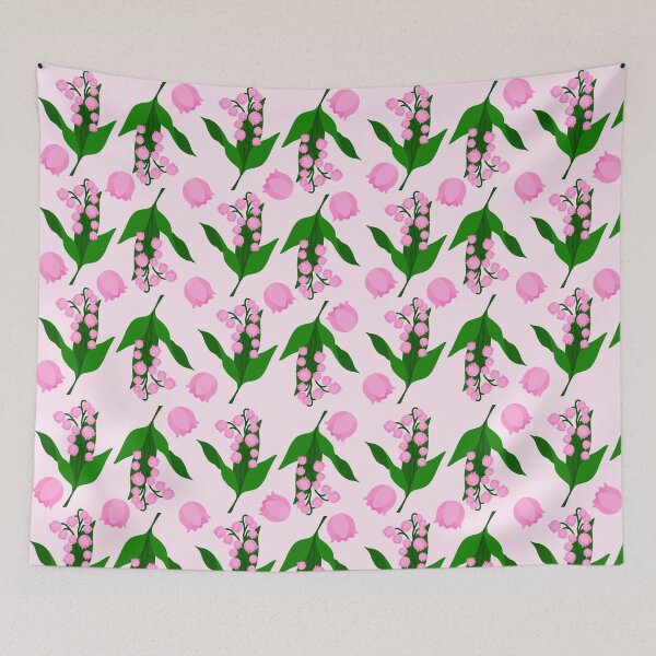 Item preview, Pink Lily of the Valley Floral Seamless Pattern designed and sold by ratihms.art.