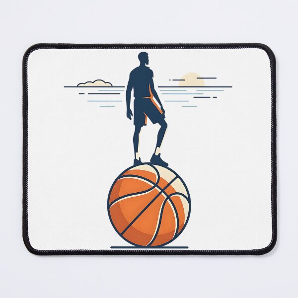 Item preview, Basketball Player Standing on Ball Sunset Art designed and sold by onjcdesign.