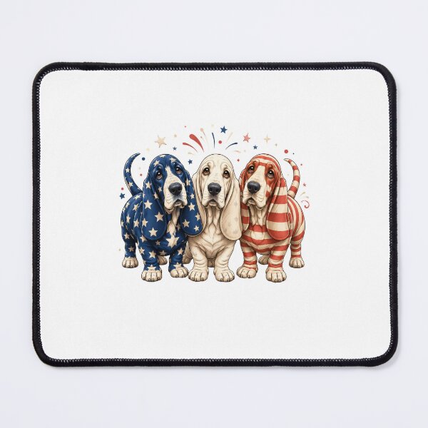 Item preview, Basset Hound American Patriotic USA Dog Lover Fourth Of July designed and sold by FormalDehyena.