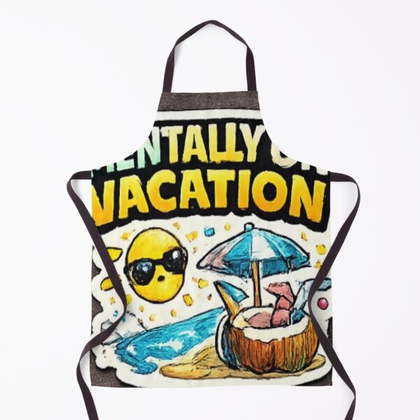 Item preview, Mentally On Vacation Funny Travel Sticker designed and sold by Genzfirevibes.