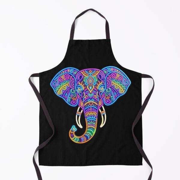 Item preview, Neon Elephant Art – Colorful Tribal Elephant Design for Animal Lovers designed and sold by PlumArtDesign.