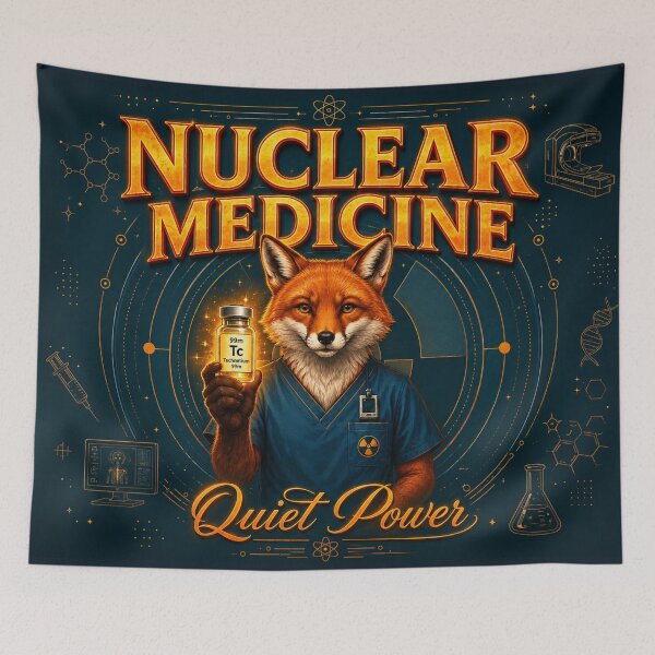 Item preview, Cool Fox Nuclear Medicine Technologist Throw Blanket – Quiet Power Medical Imaging Gift for Nuclear Medicine Technologist Week Healthcare Appreciation Home Decor designed and sold by ClinicalHubs.
