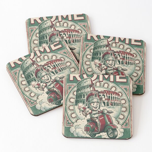 Item preview, Retro Rome Italy Vespa Gelato Distressed Print designed and sold by EKHOAISTORE.
