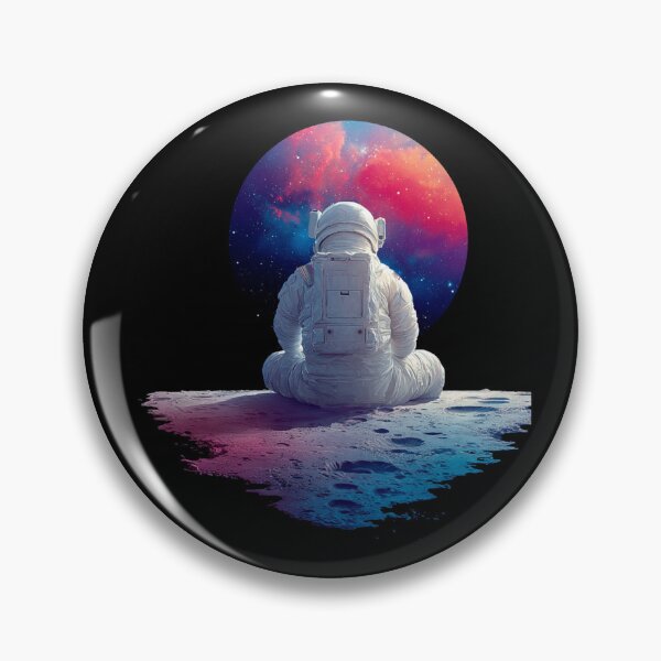 Item preview, Meditating Astronaut Cosmic Nebula Space Art designed and sold by InkmotiveStudio.