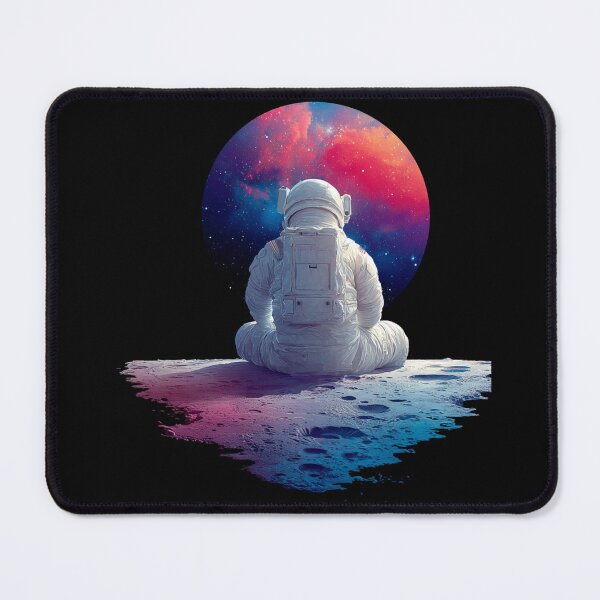 Item preview, Meditating Astronaut Cosmic Nebula Space Art designed and sold by InkmotiveStudio.
