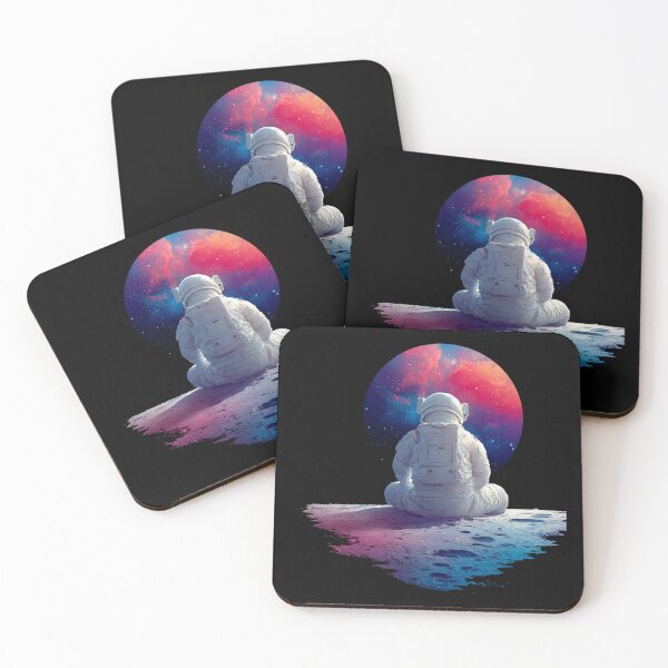Item preview, Meditating Astronaut Cosmic Nebula Space Art designed and sold by InkmotiveStudio.