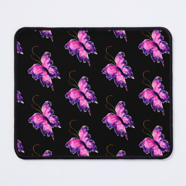 Item preview, Vibrant pink purple butterfly dark background pattern decor  designed and sold by Shukasya-Arts.