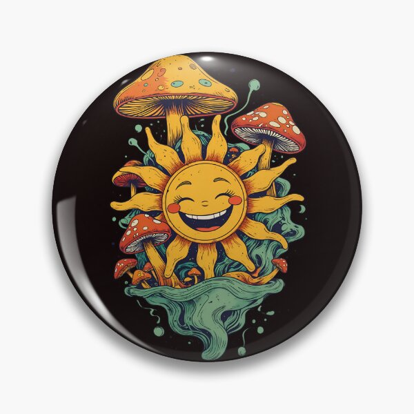 Item preview, Vintage 1970s Psychedelic Sun - Retro Shroom Pop Art designed and sold by Structure-Blue.