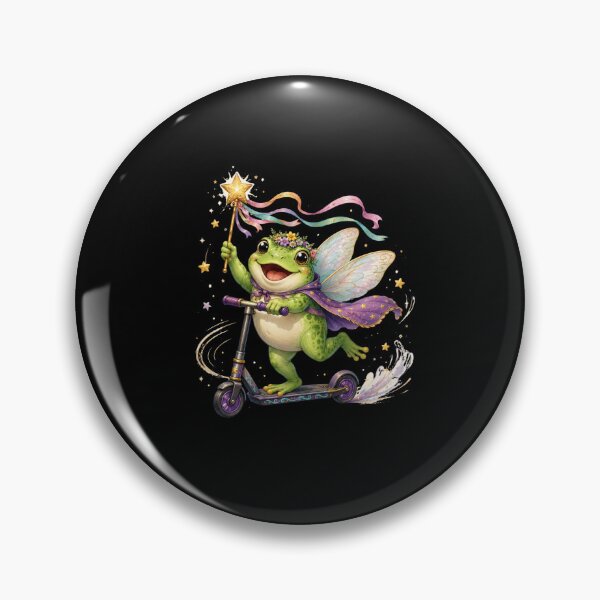 Item preview, Cute Frog Fairy Riding Scooter Magical Animal Lover designed and sold by FormalDehyena.