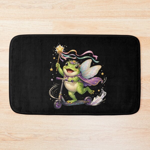 Item preview, Cute Frog Fairy Riding Scooter Magical Animal Lover designed and sold by FormalDehyena.