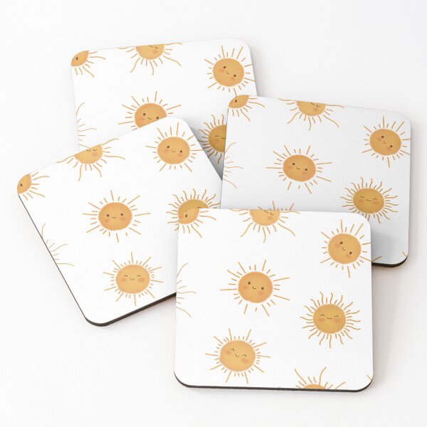 Item preview, Cute Kawaii Smiling Suns and Sunshine Pattern designed and sold by StoriesInGrain.