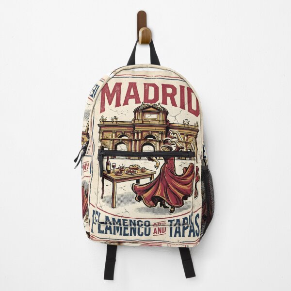 Item preview, Distressed Madrid Flamenco Tapas Spain Travel Art designed and sold by EKHOAISTORE.