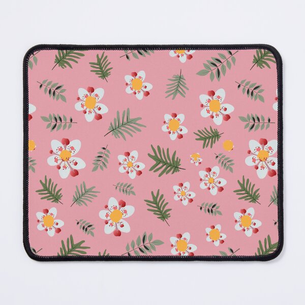Item preview, Pastel Pink Folk Floral | Cute Strawberry Blossom and Fern Pattern designed and sold by abdallatigle.