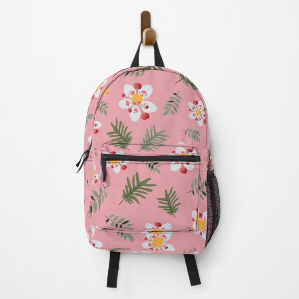 Item preview, Pastel Pink Folk Floral | Cute Strawberry Blossom and Fern Pattern designed and sold by abdallatigle.