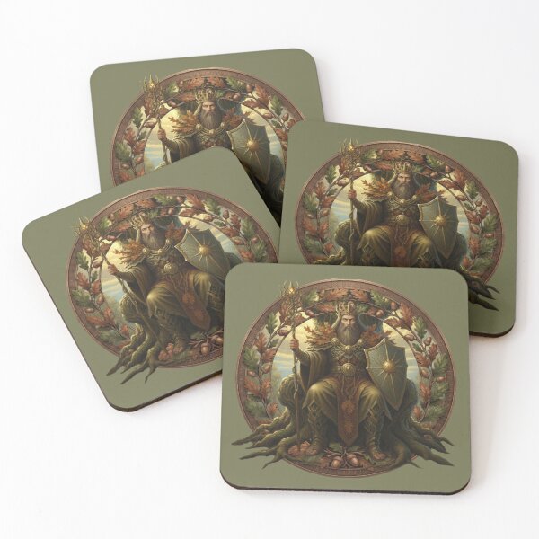 Item preview, The Oak King Green Man British Folklore Celtic Art designed and sold by Englandbear.
