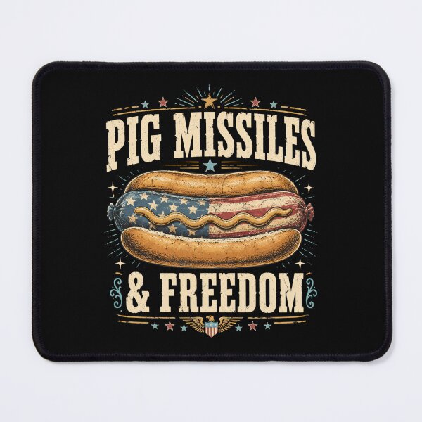 Item preview, Pig Missiles & Freedom American Patriotic Hot Dog Grilling Barbecue designed and sold by FormalDehyena.