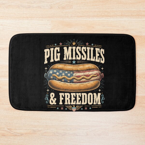 Item preview, Pig Missiles & Freedom American Patriotic Hot Dog Grilling Barbecue designed and sold by FormalDehyena.
