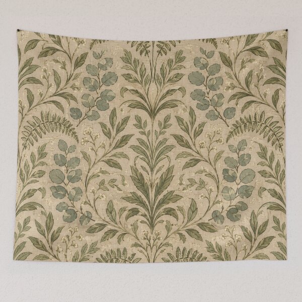 Item preview, Vintage Botanical Damask Fern Pattern designed and sold by ArtDesignRemix.