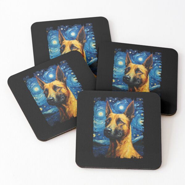 Item preview, Funny Belgian Malinois Starry Night Illustration Mom Dad Kids designed and sold by rafaeltto.
