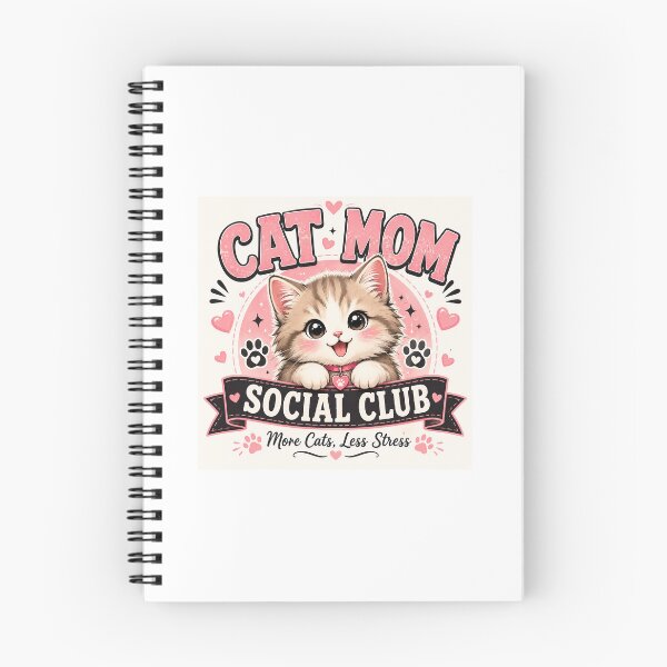 Item preview, Cat Mom Social Club | More Cats Less Stress Cute Cat Lover Design designed and sold by ArjunDev1994.
