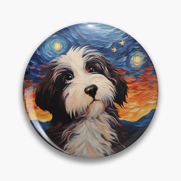 Item preview, Funny Bernedoodle Starry Night Illustration Mom Dad Kids designed and sold by rafaeltto.